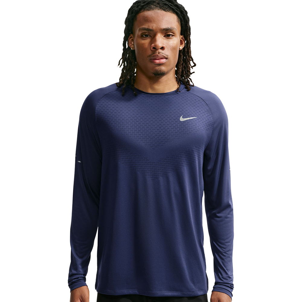 M's Stride Dri-Fit Adv Long-Sleeve Running Top Midnight Navy/Reflective Silv
