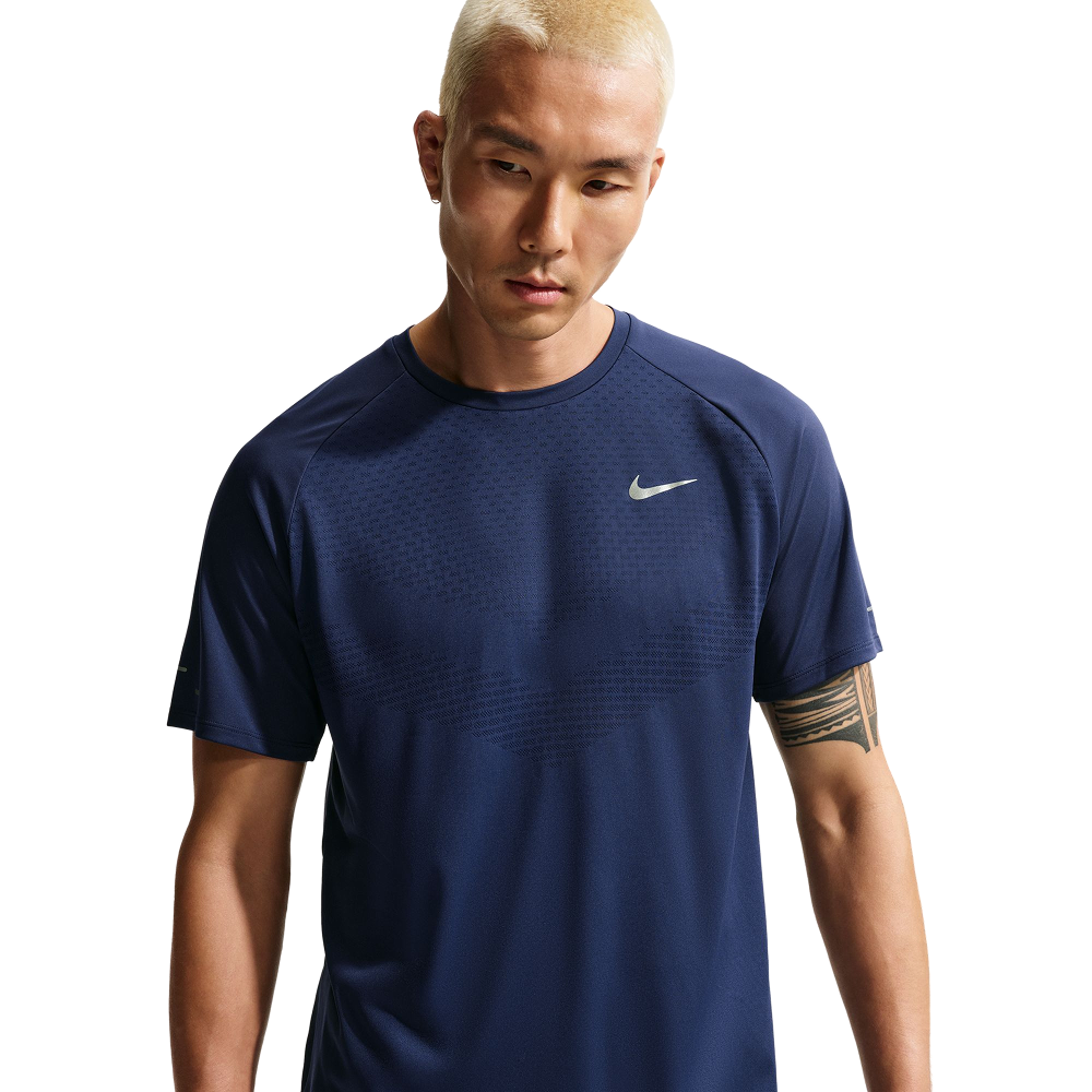 M's Stride Dri-Fit Adv Short-Sleeve Running Top Midnight Navy/Reflective Silv