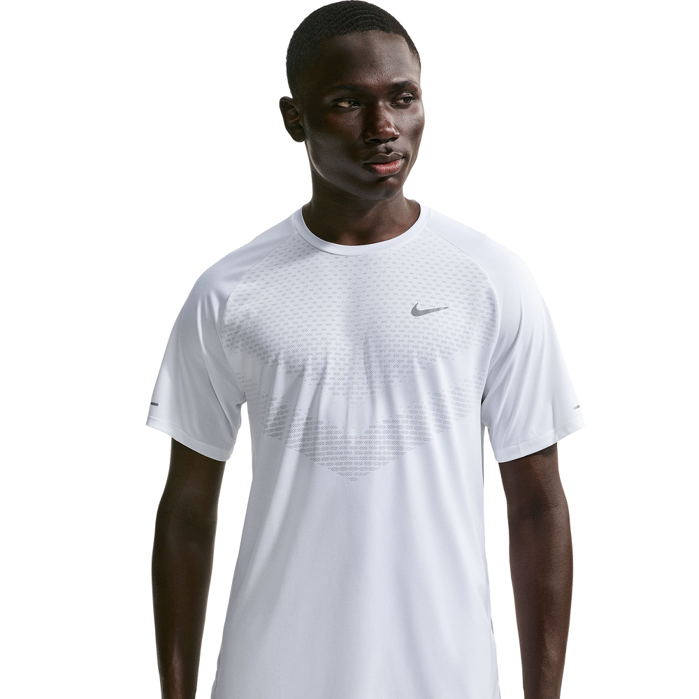 M's Stride Dri-Fit Adv Short-Sleeve Running Top White/Reflective Silv