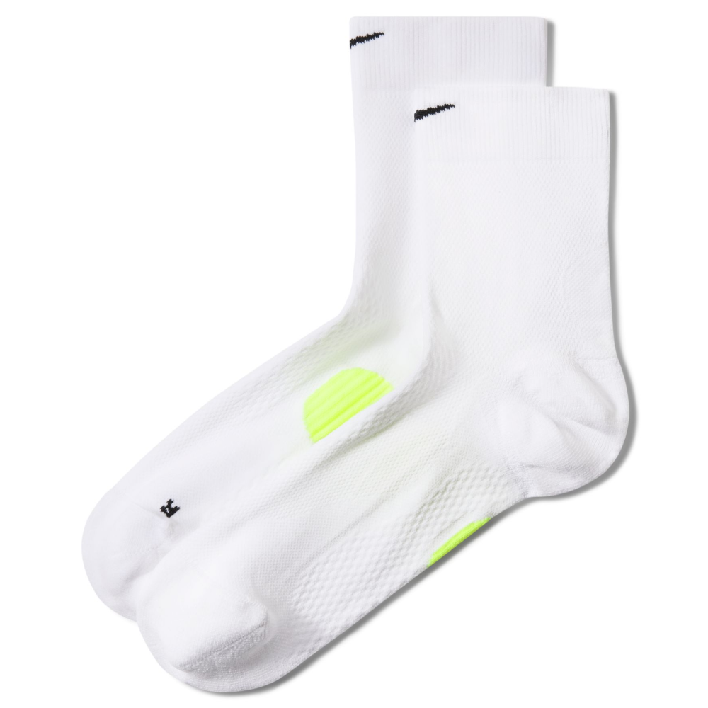 Run Midweight Running Micro-Crew Socks (1 Pair) White/Volt/Black
