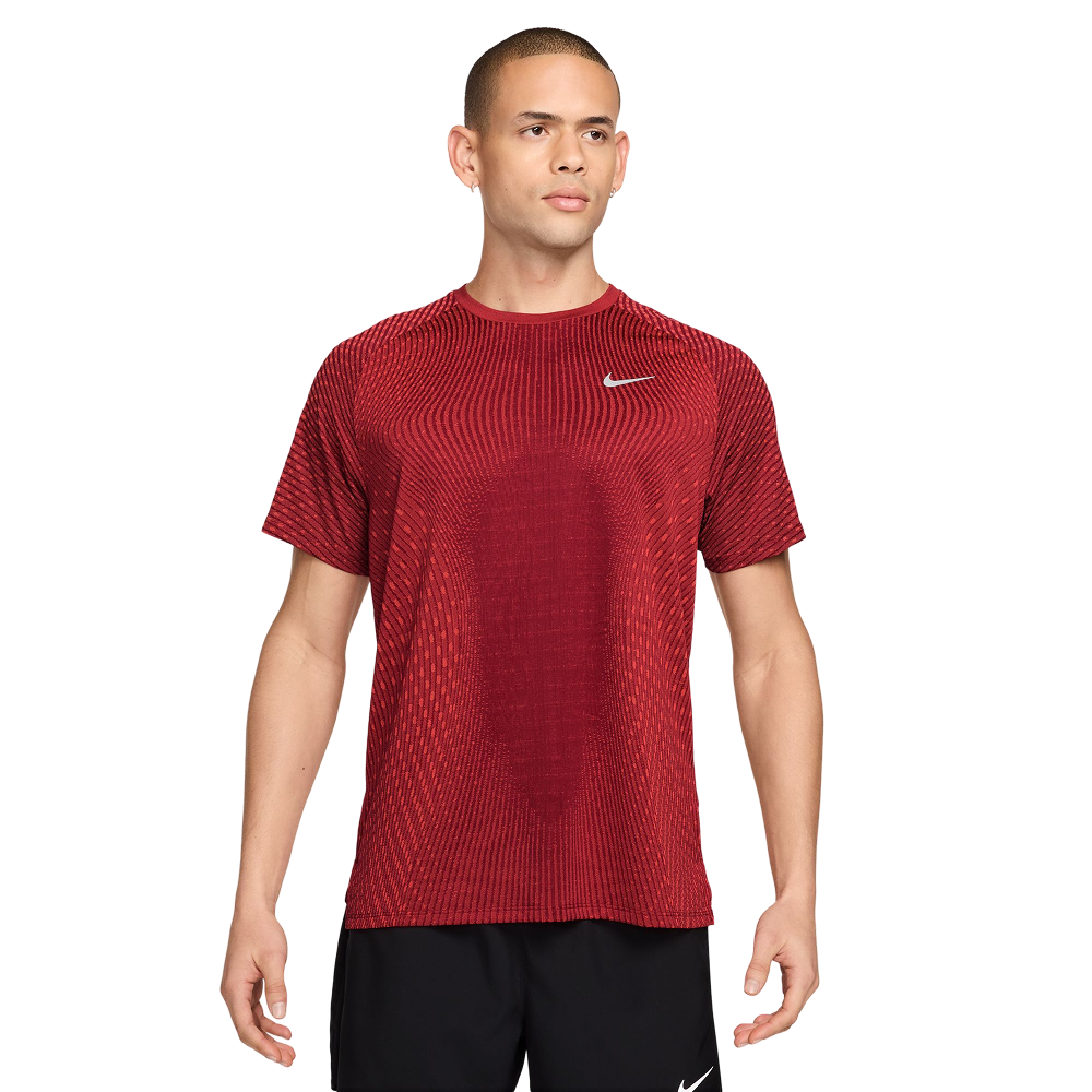 Stride Men's Aero-Fit Short-Sleeve Running Top Tough Red/Bright Crimson/Reflective Silv
