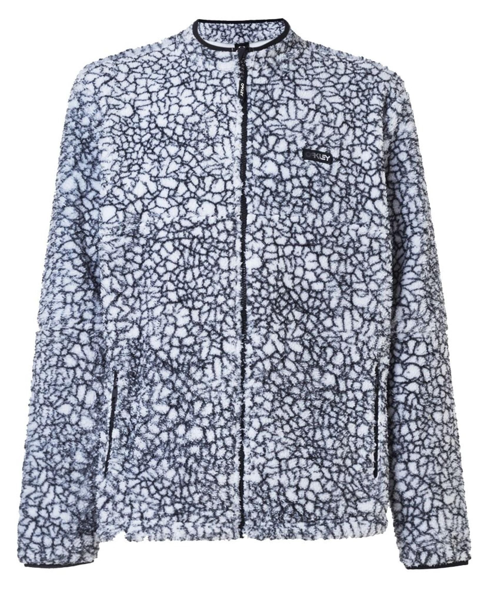 Hillside Sherpa FZ White Crackle Print