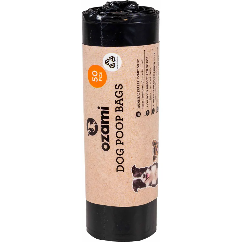 Dog Poop Bag Black 140x340 mm