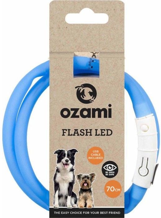 Halsband Flash Led Blå 70 cm