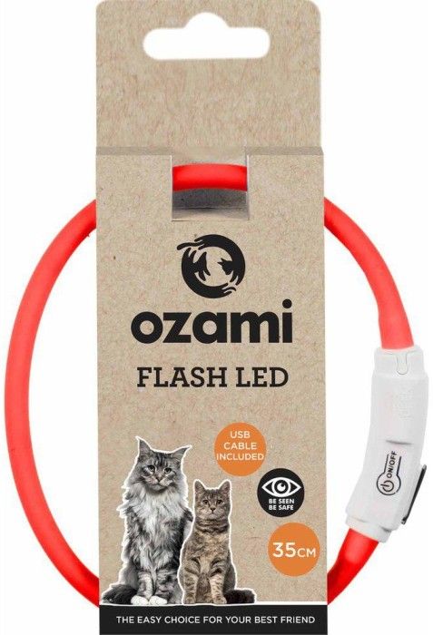 Halsband Flash Led Rød 35 cm