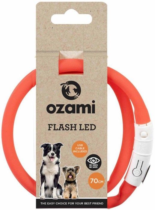Halsband Flash Led Rød 70 cm
