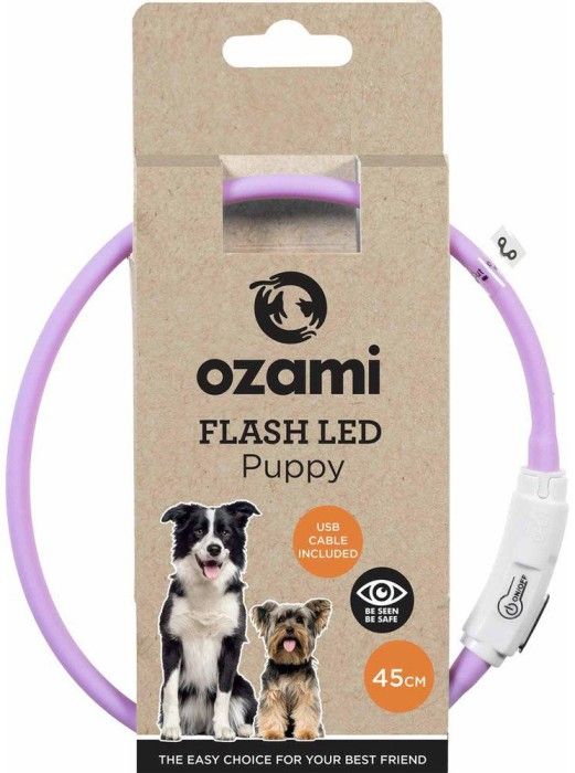 Halsband Flash Puppy Led Lila 45 cm