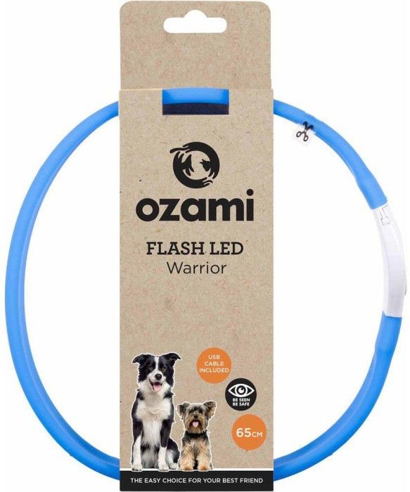 Halsband Flash Warrior Led Blå 65 cm