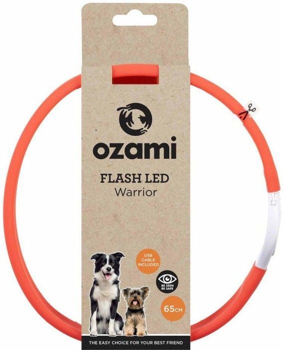 Halsband Flash Warrior Led Rød 65 cm