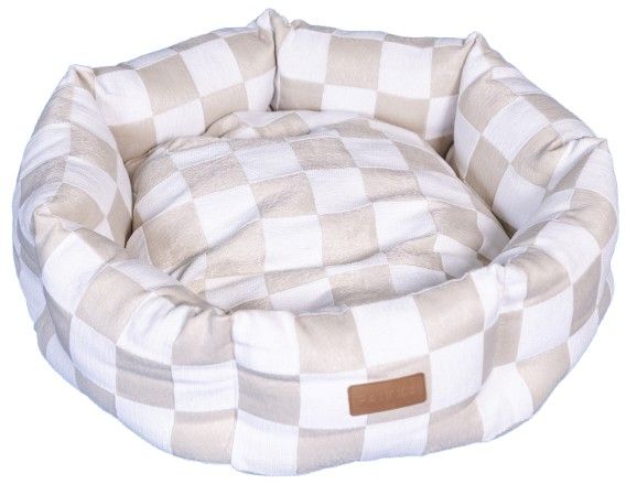 Check Bed Beige 95 cm