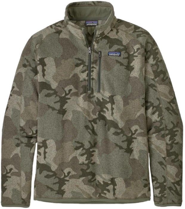 M's Better Sweater 1/4 Zip Industrial Green River Delta Multi