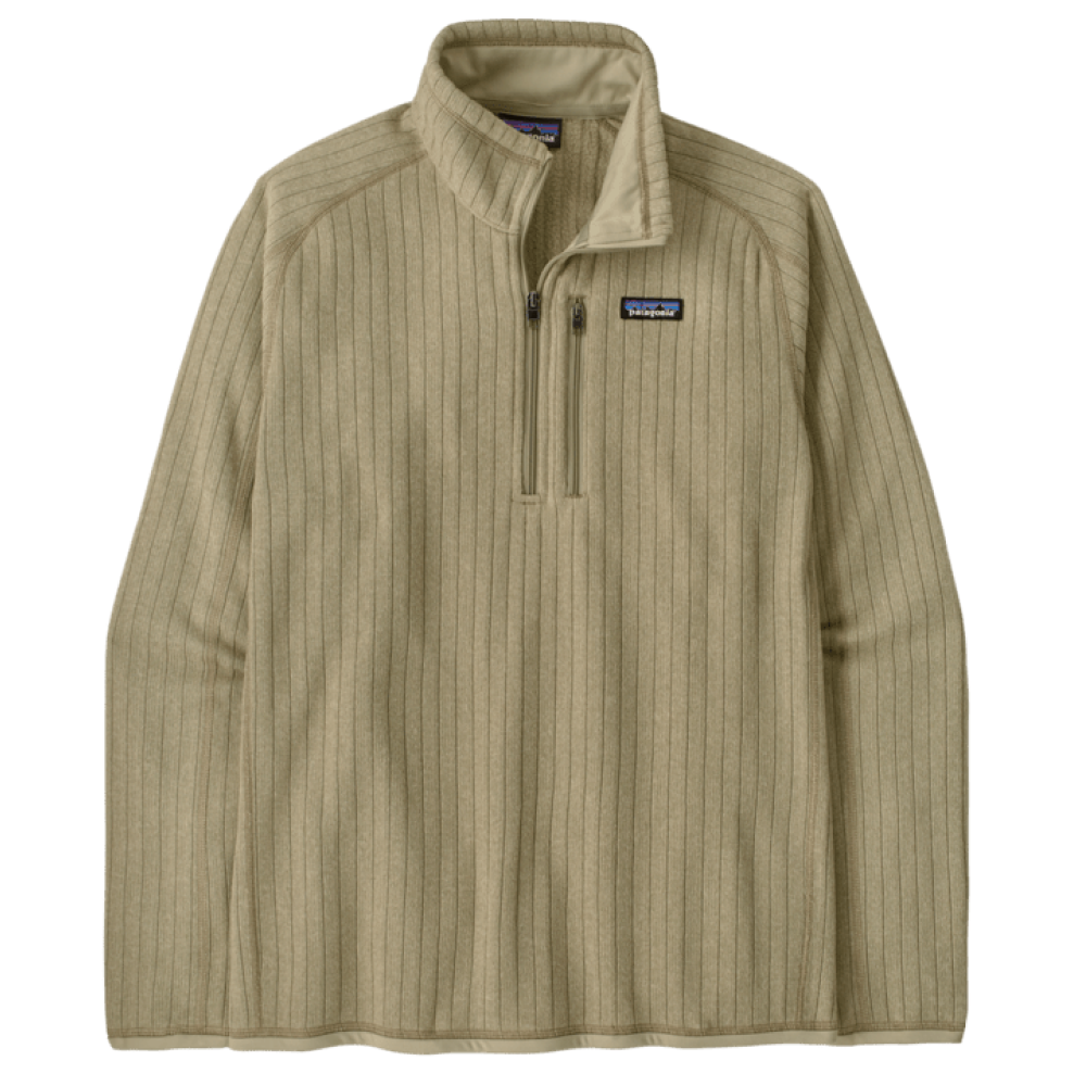 M's Better Sweater 1/4 Zip Weathered Stone Rib Knit