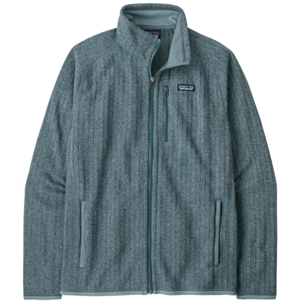 M's Better Sweater Jkt Blue Sage Rib Knit