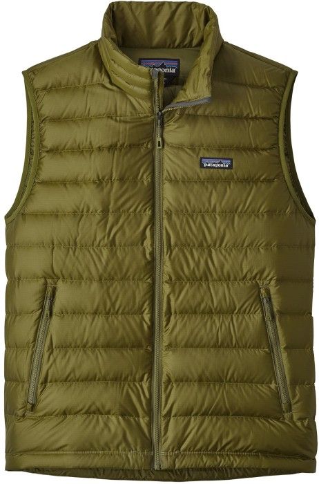 M's Down Sweater Vest Willow Herb Green
