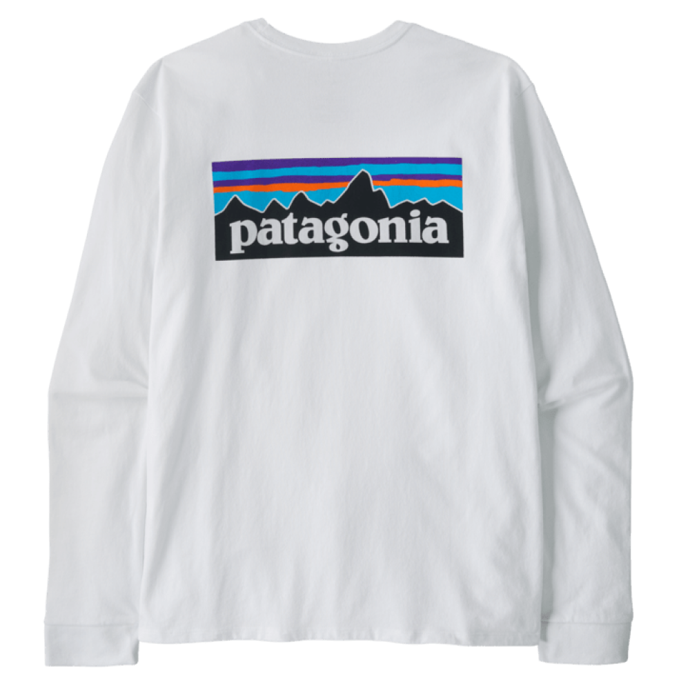 M's L/S P-6 Logo Responsibili-Tee Fiber White