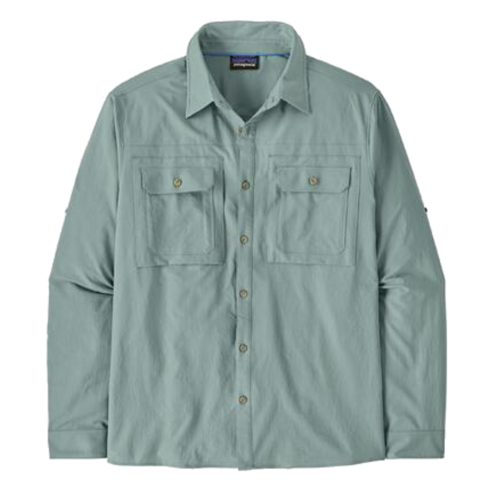 M's L/S Self Guided Sun Shirt Blue Sage