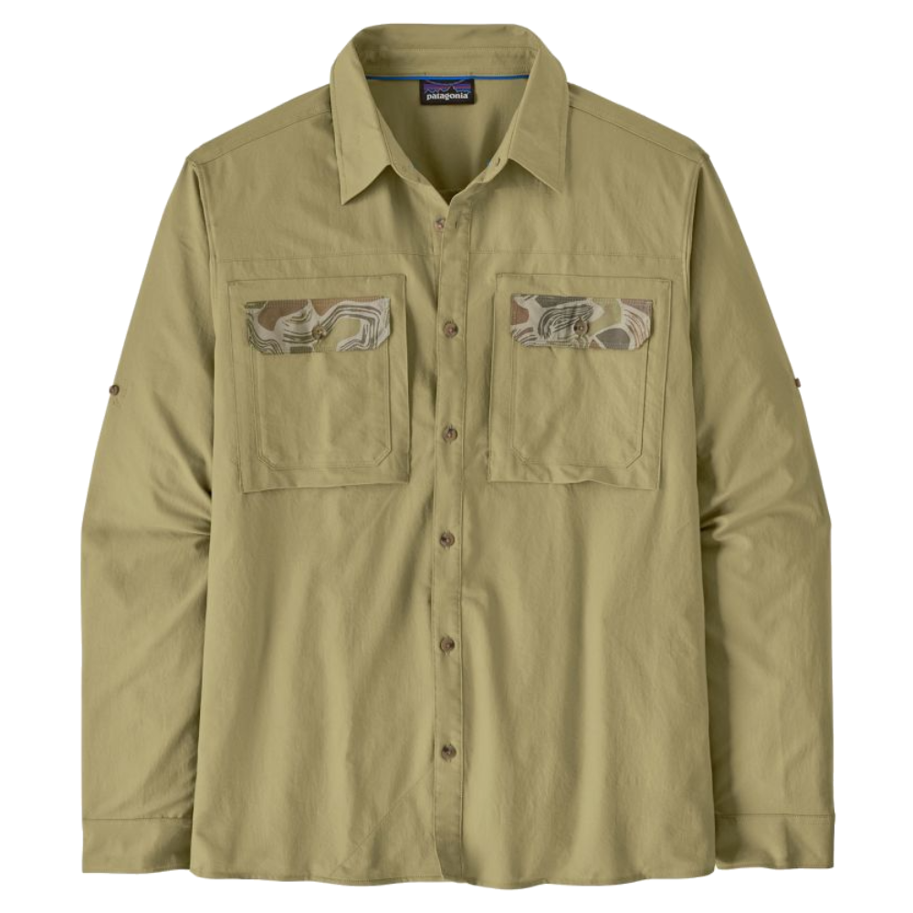 M's L/S Self Guided Sun Shirt Gumtree Green
