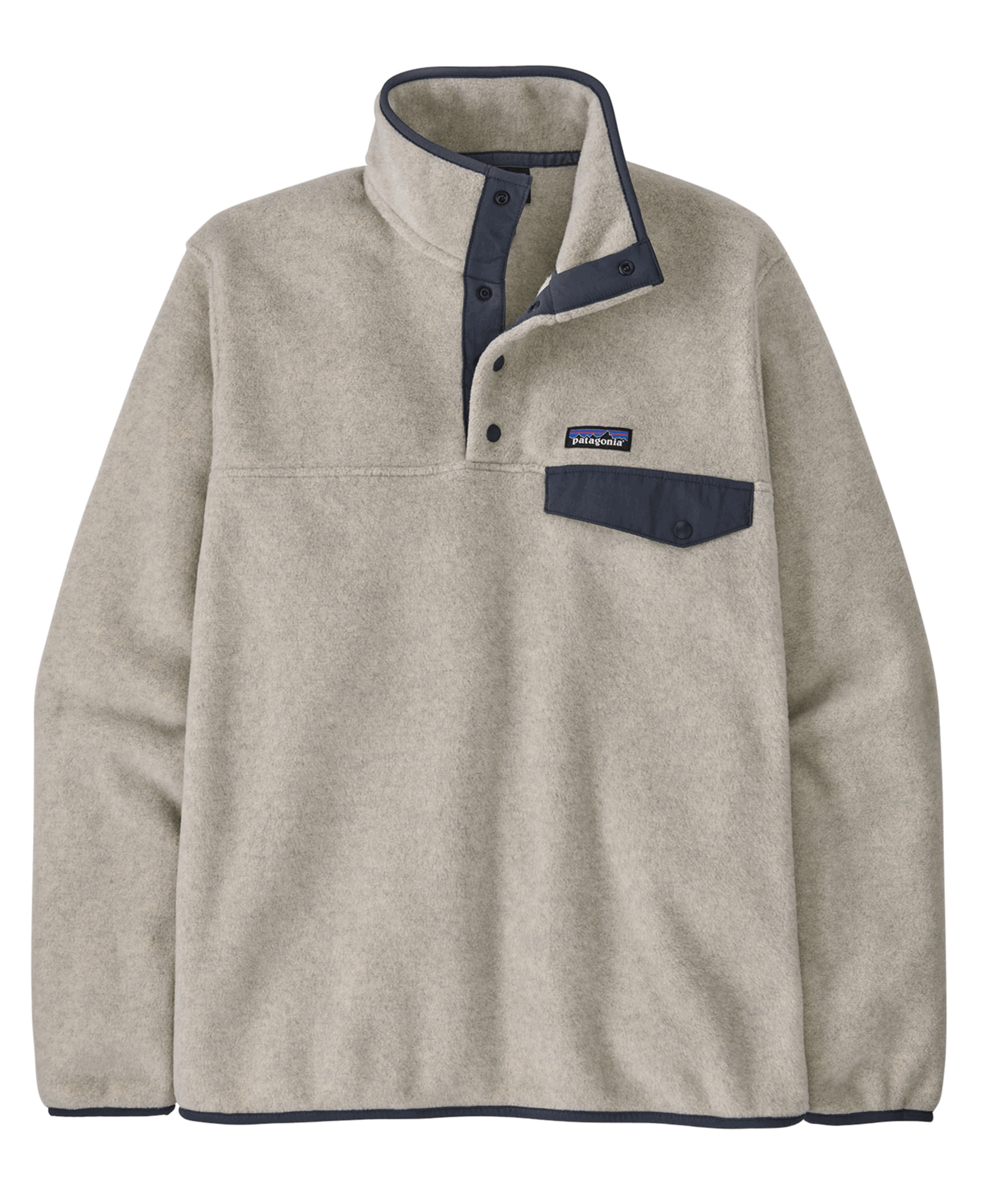 M's LW Synch Snap-T P/O Oatmeal Heather w/Smolder Blue