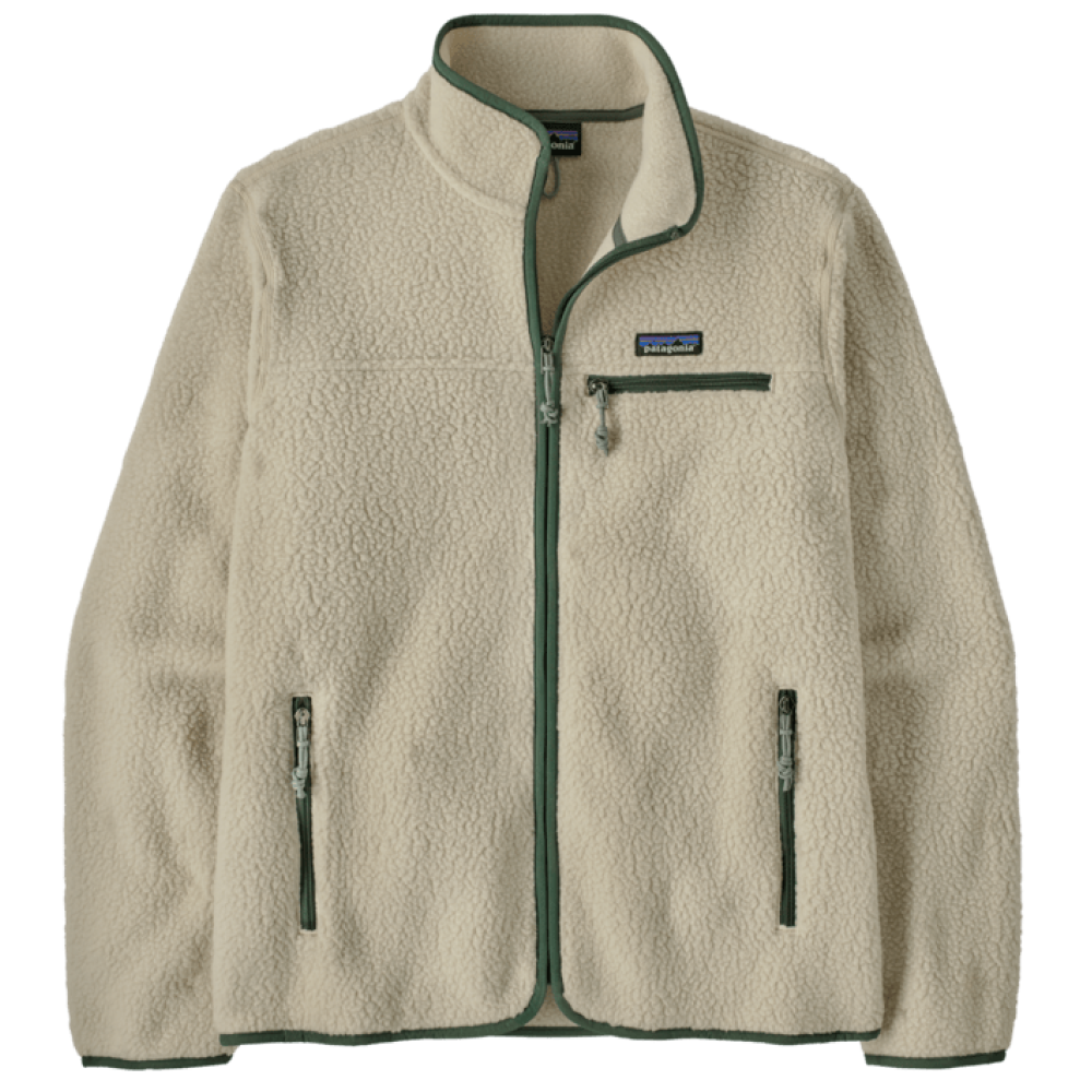 M's Retro Pile Jkt Pelican W/Canopy Green