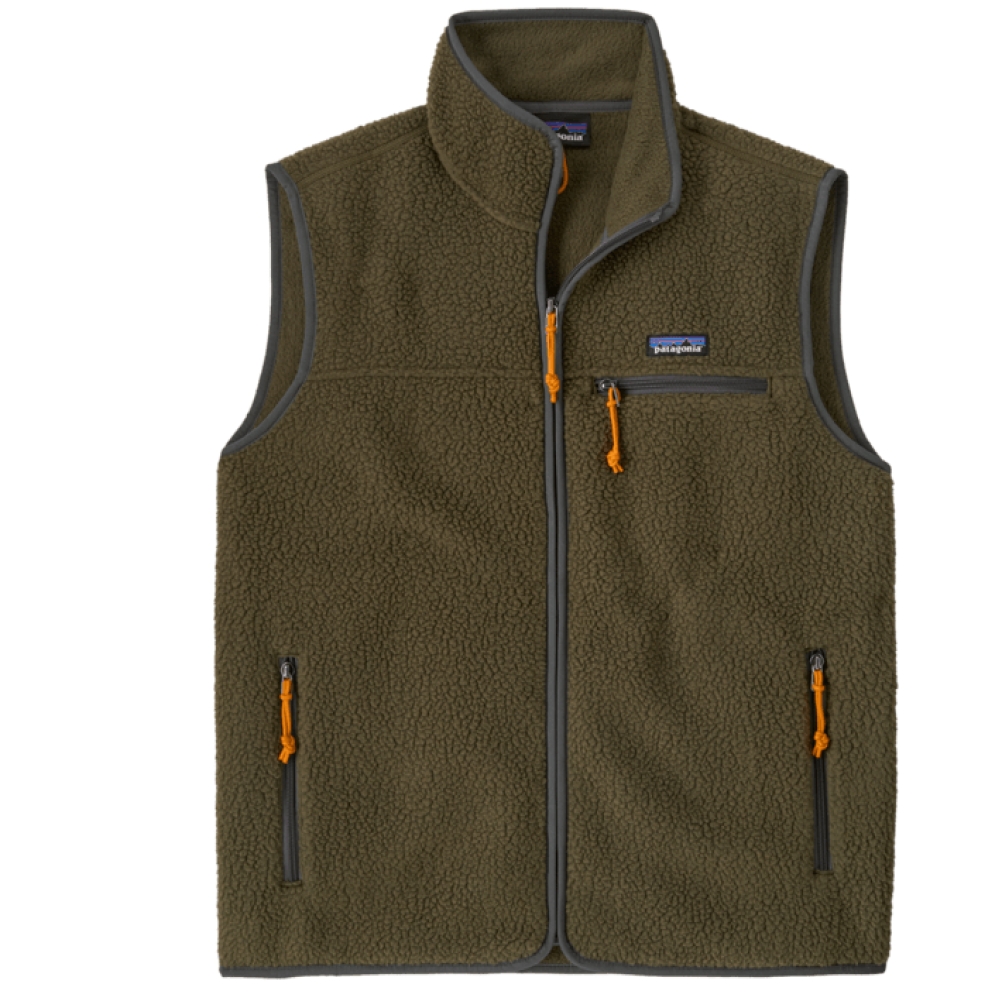 M's Retro Pile Vest Basin Green