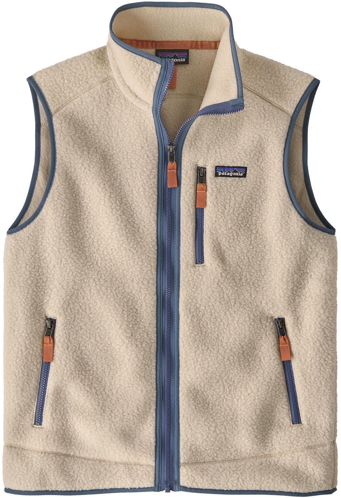 M's Retro Pile Vest Dark Natural w/Utility Blue