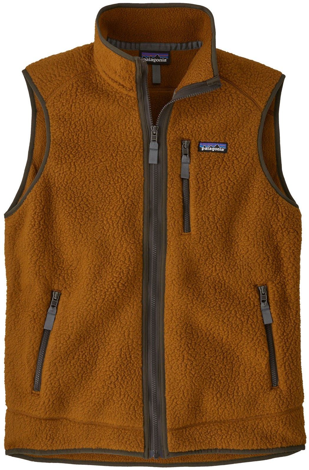 M's Retro Pile Vest Shelter Brown