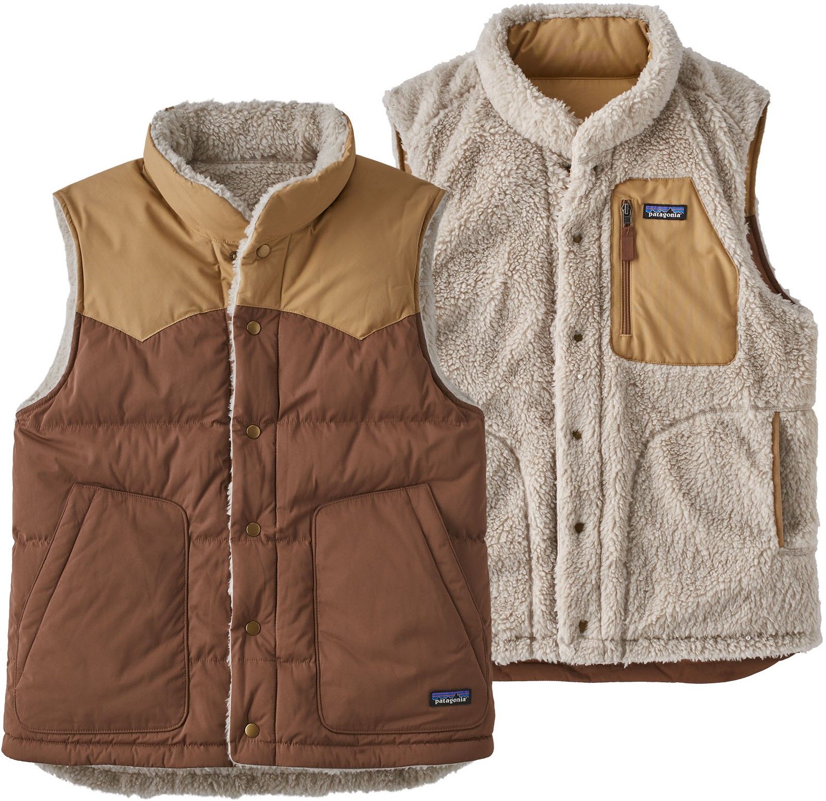 M's Reversible Bivy Down Vest Moose Brown