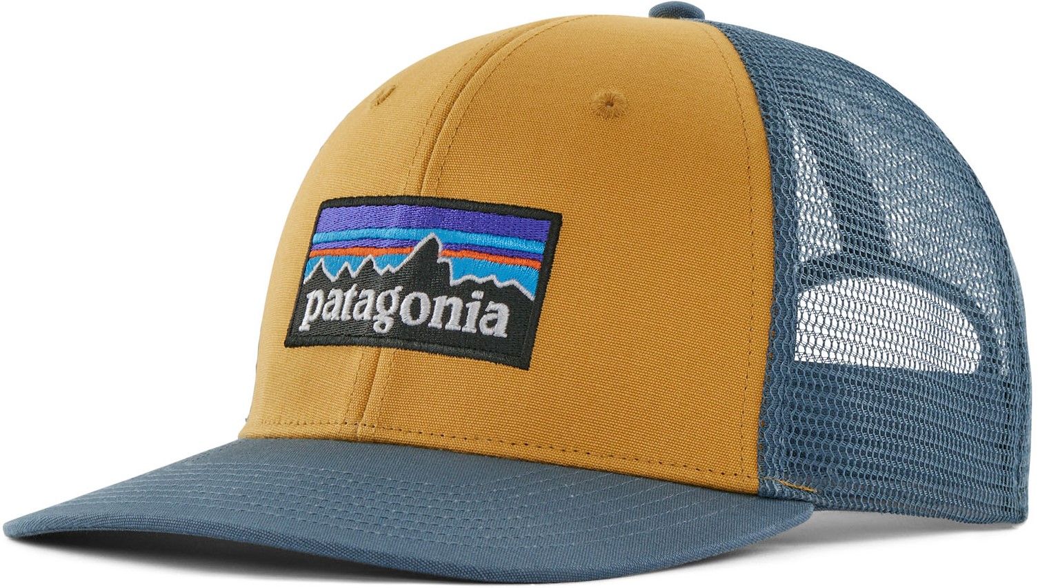 P-6 Logo Trucker Hat Pufferfish Gold
