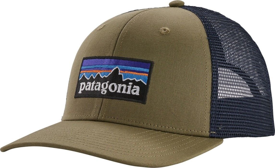 P-6 Logo Trucker Hat Sage Khaki