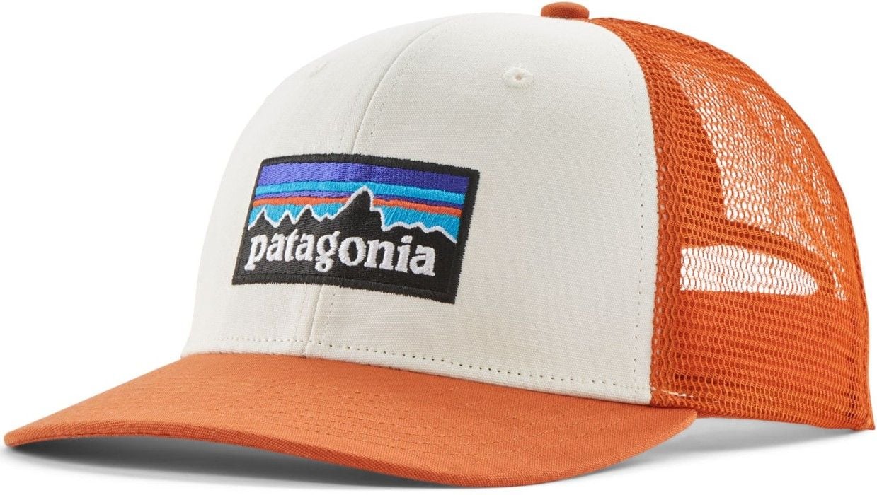P-6 Logo Trucker Hat White w/Redtail Rust