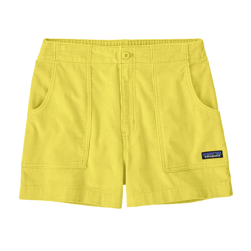 W Retro Cord Shorts Lemon Zest