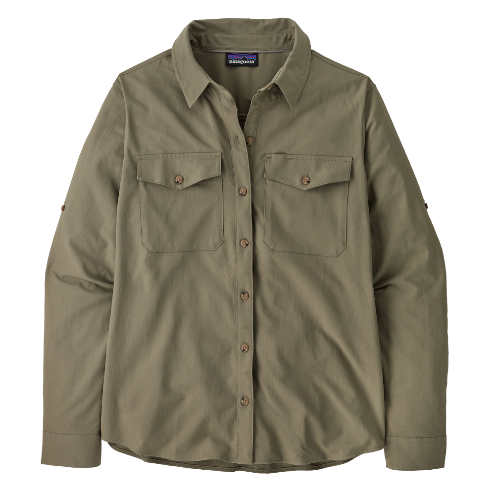 W's L/S Self Guided Sun Shirt River Rock Green
