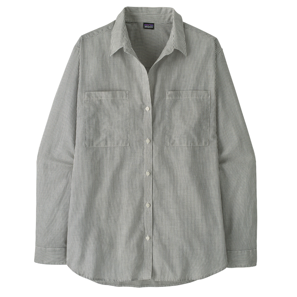 W's Lw A/C Buttondown Solstice Stripe: Smolder Blue