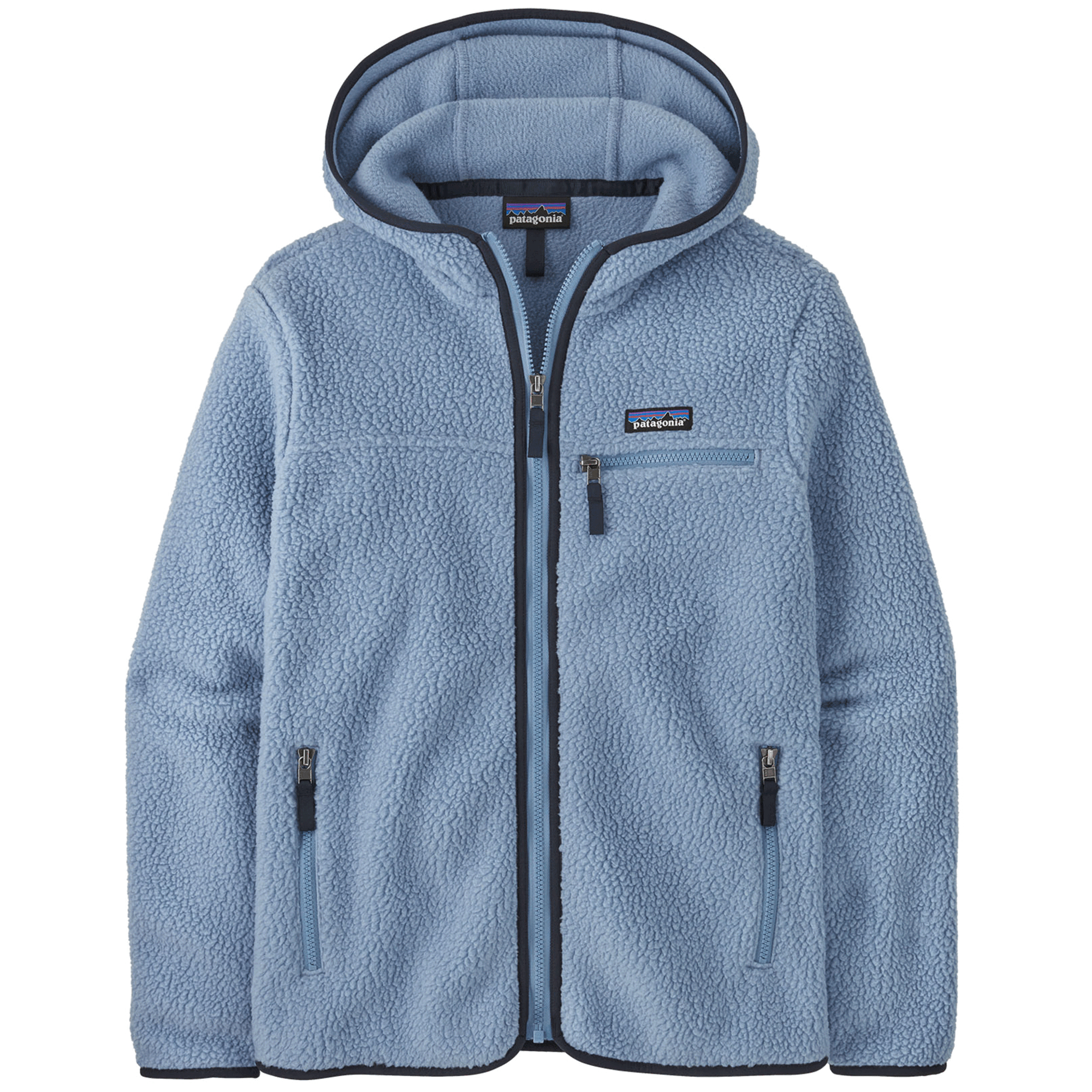 W's Retro Pile Hoody Barnacle Blue