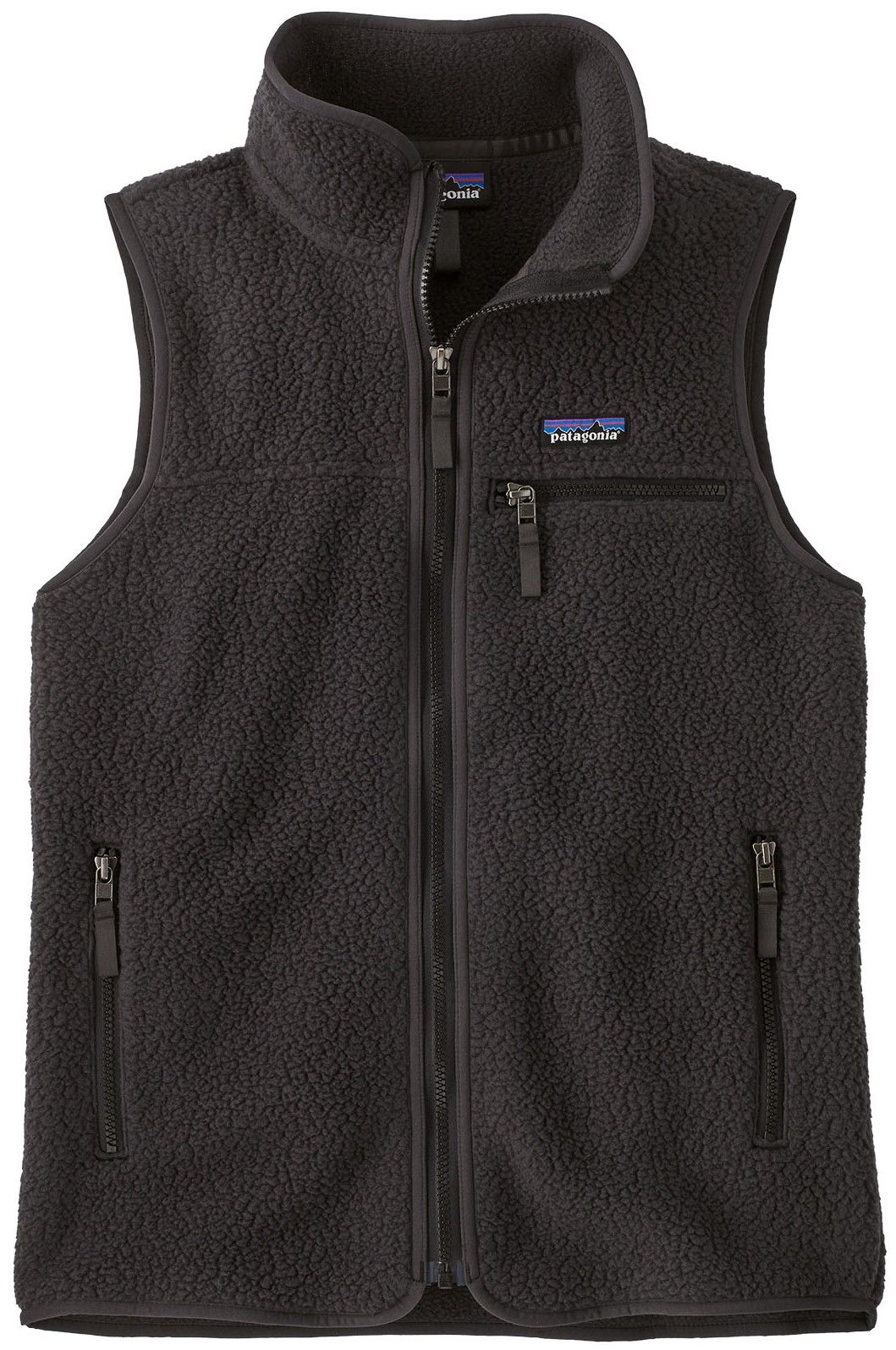 W's Retro Pile Vest Ink Black