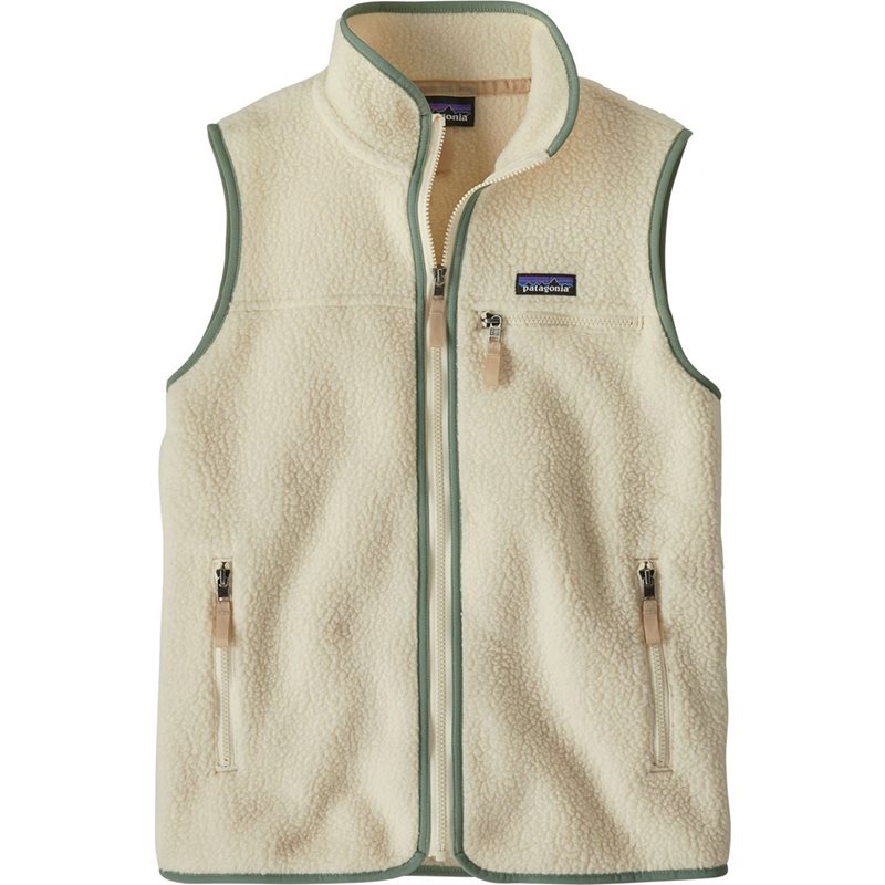 W's Retro Pile Vest Natural W/Ellwood Green