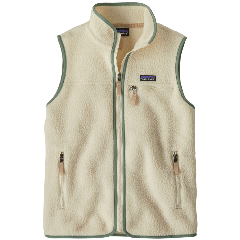 W's Retro Pile Vest Natural w/Ellwood Green