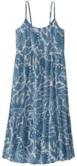 W's Tidal Threads Dress Bees and Flowers/Still Blue