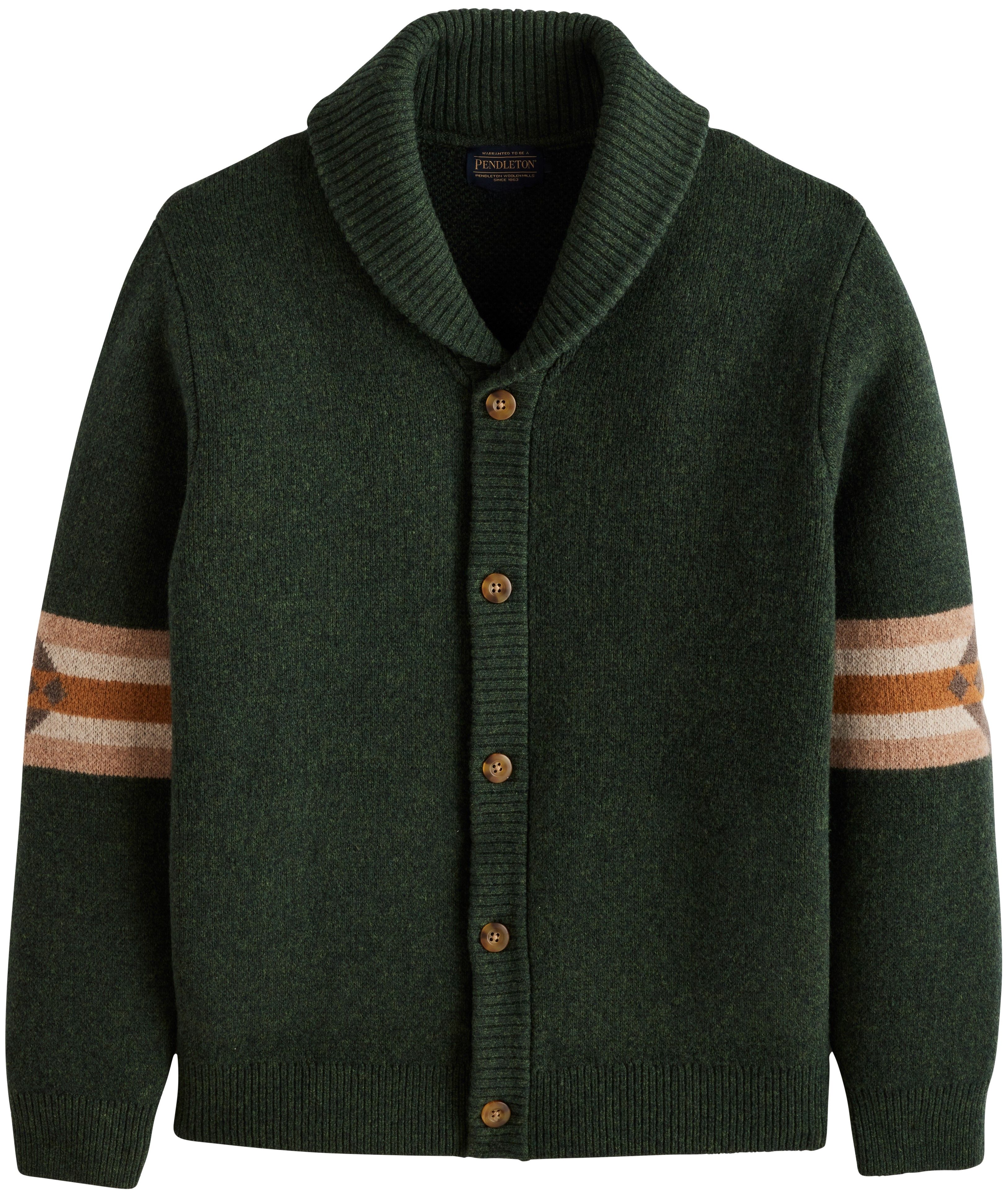 M's Nehalem Lambswool Cardigan Nehalem Forest Green