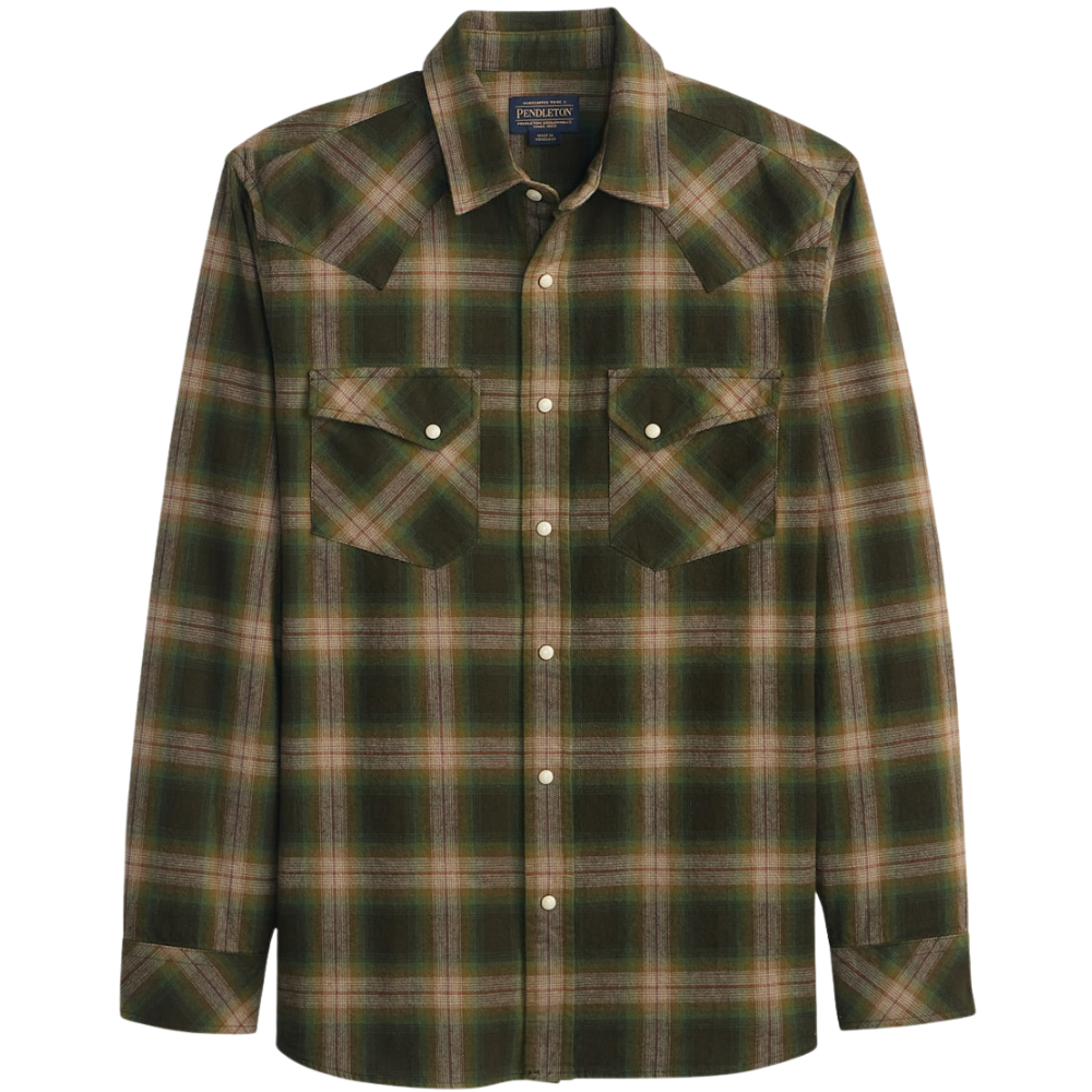 M's Wyatt Shirt Olive Multi Plaid