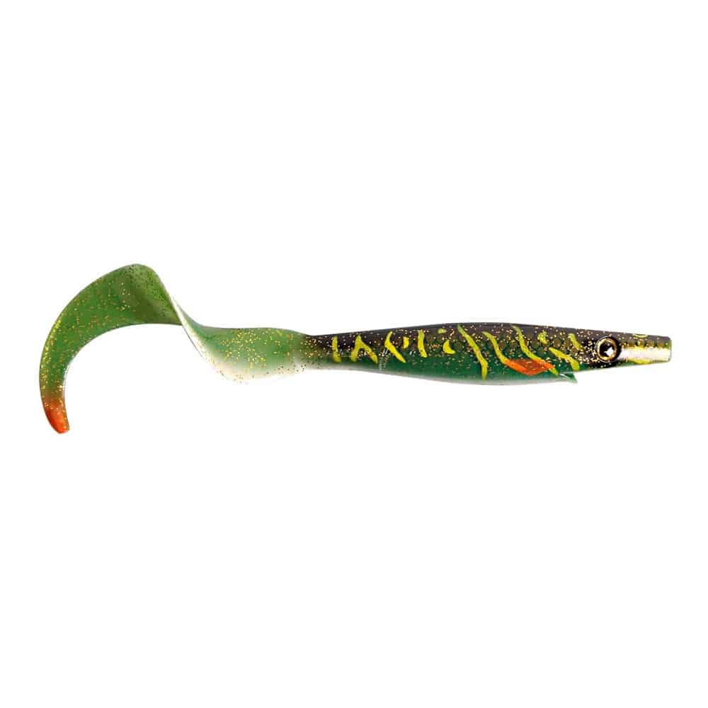 Pig Tail Jr 23cm 37g - Green Motoroil Pike UV - 2pcs