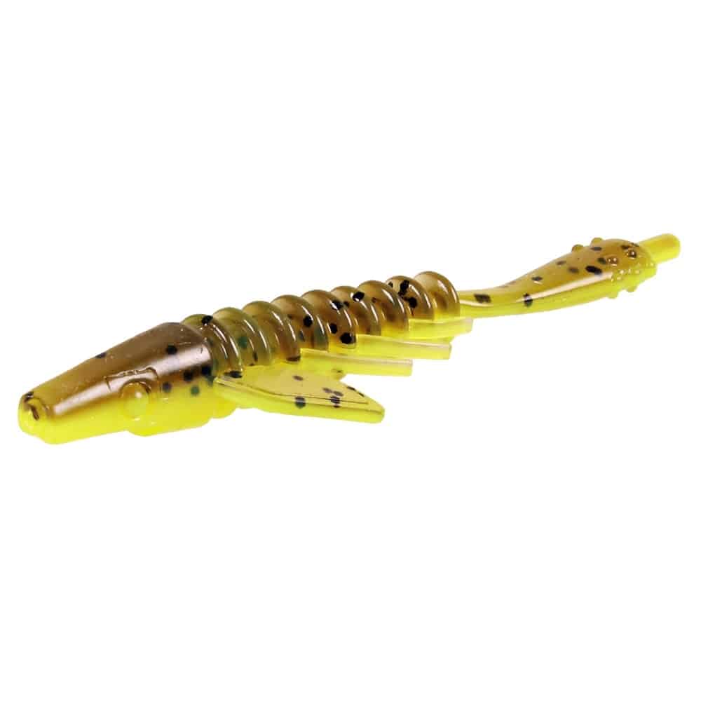 Pigster Gecko 8,5cm 2,5g - Brown Chartreuse Flake - 4pcs