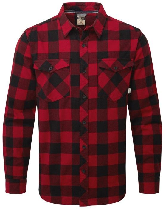 M's Boundary Shirt Autumn Red / Black
