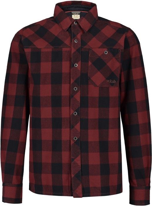 M's Boundary Shirt Oxblood Red Check