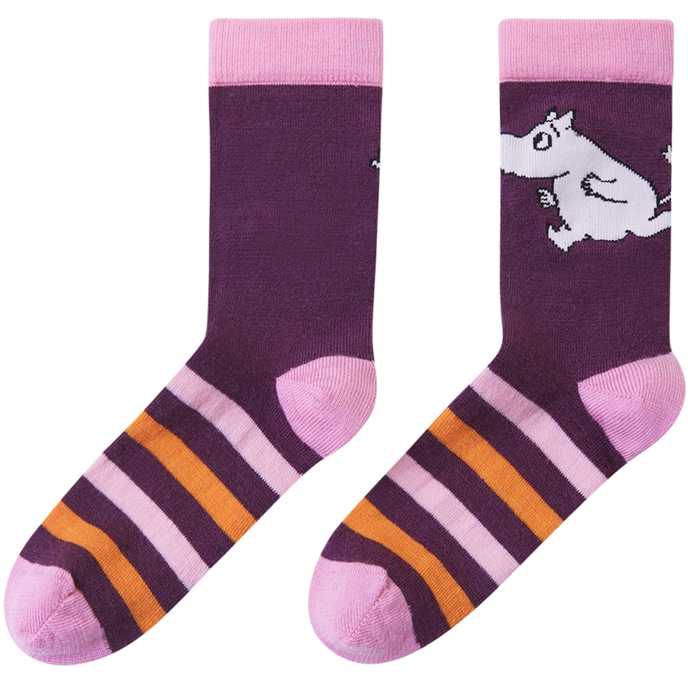 Socks Moomin Randig Kids Deep Purple