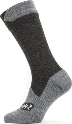 Waterproof All Weather Mid Sock Marl Black/Grey