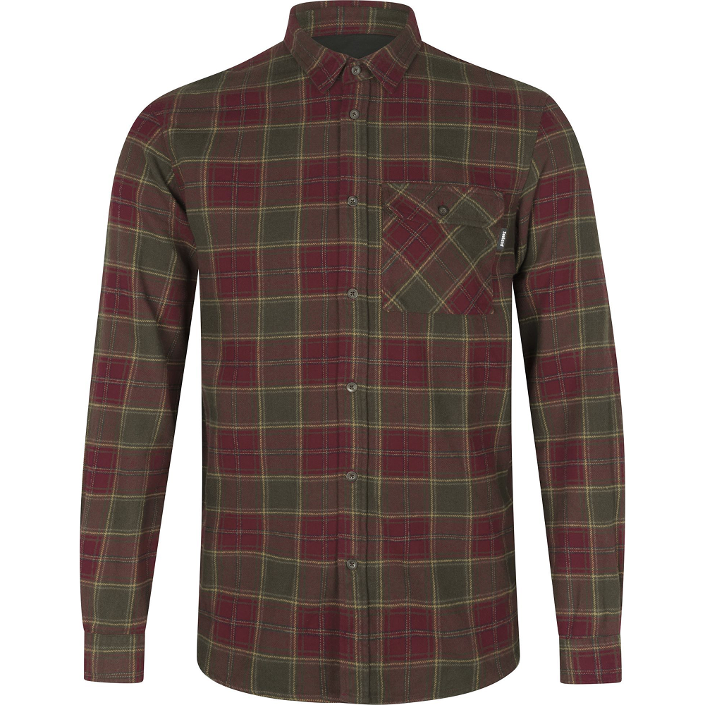 Glen Flannel Shirt Red Forest Check