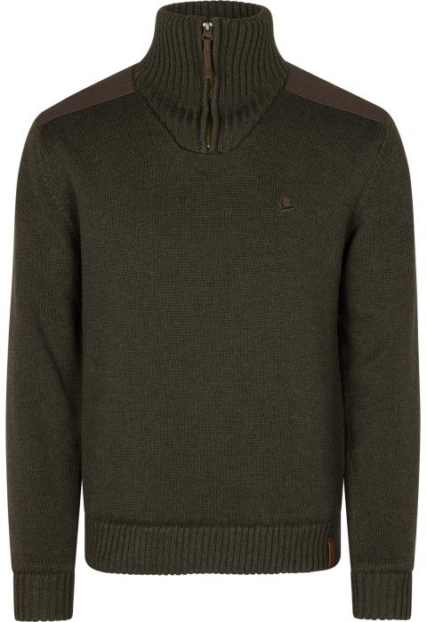 M's Haze Windbreaker Knitted Sweater Dark Brown
