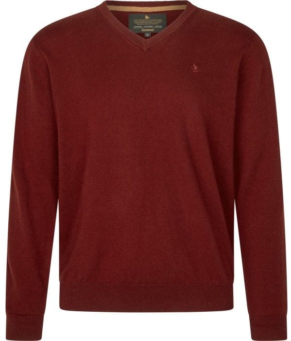 M's Pine V-Neck Pullover Merlot