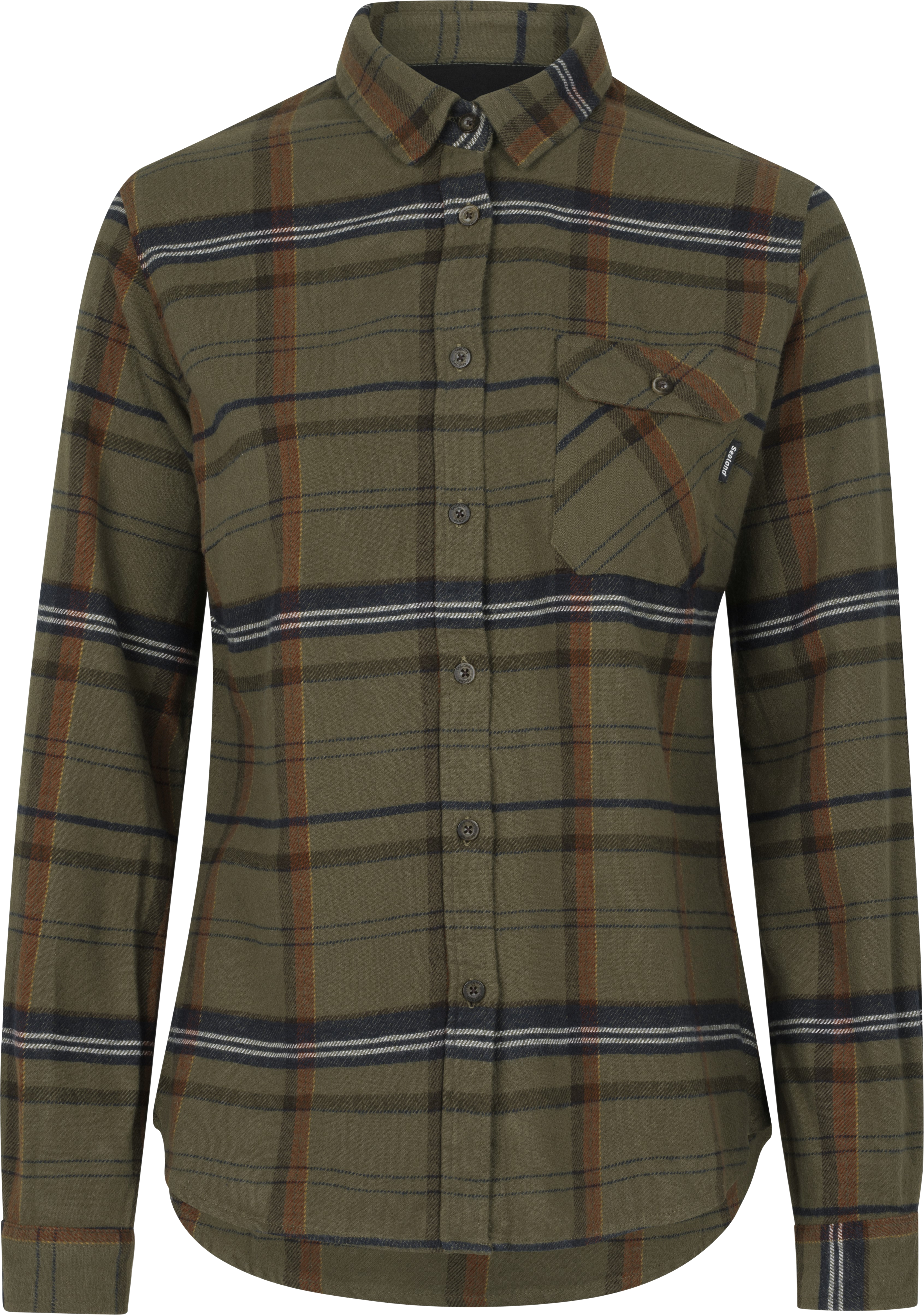 Skye Flannel Shirt Grape Leaf/Terracotta Check